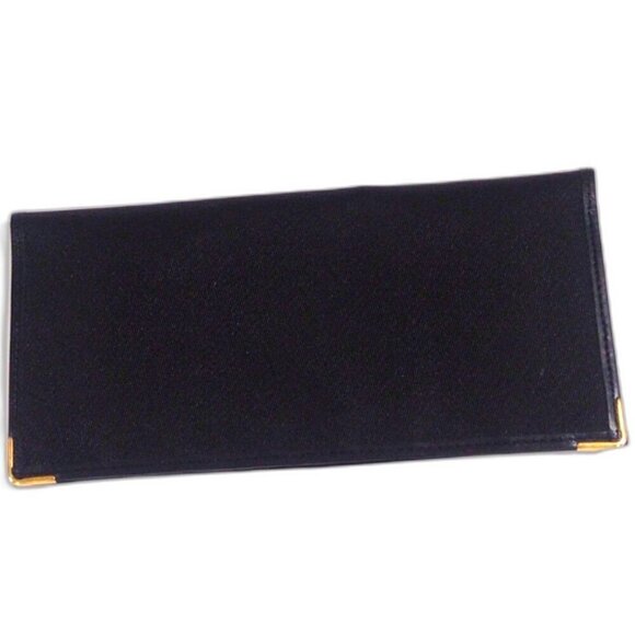 Luxury Black Leather Rémy Martin Wallet w/ Gold Corner Accents, Unisex Accessory - Picture 1 of 12